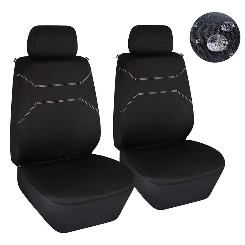 Elantrip Waterproof Front Seat Covers Water Resistant Bucket Seat Protector Universal Fit Airbag Compatible for Cars SUV Truck, Black 4 PC - LeoForward Australia
