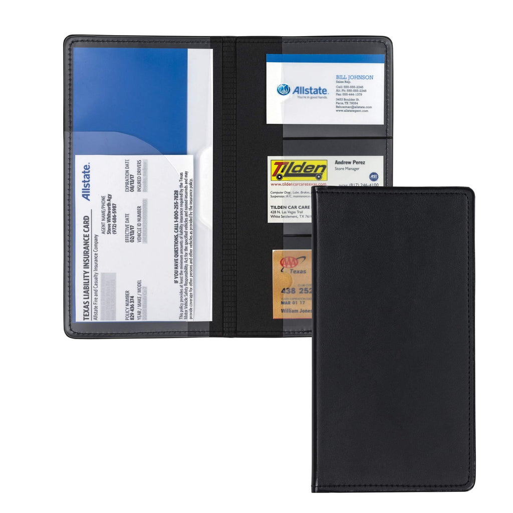  [AUSTRALIA] - Samsill Car Registration Holder - Vehicle Glovebox Organizer Wallet for Insurance Documents, Key Contact Information Cards, and More, Black