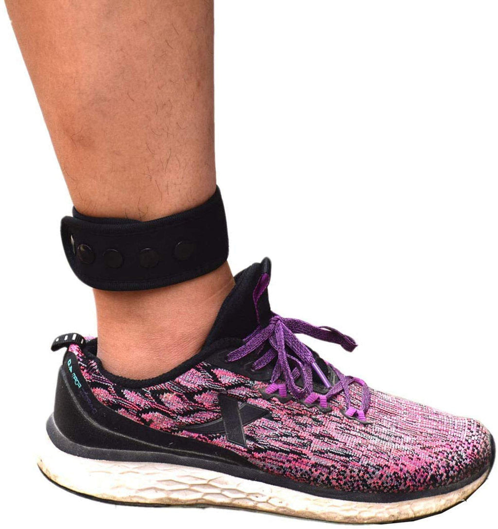 Ankle Strap for Compatible with Fitbit & Garmin, Ankle Band for Compatible with Charge 2/3 Alta/HR Flex/2 Fitbit One or Garmin Vivofit/2/3/4, Ankle Band for Men and Women Medium Black - LeoForward Australia