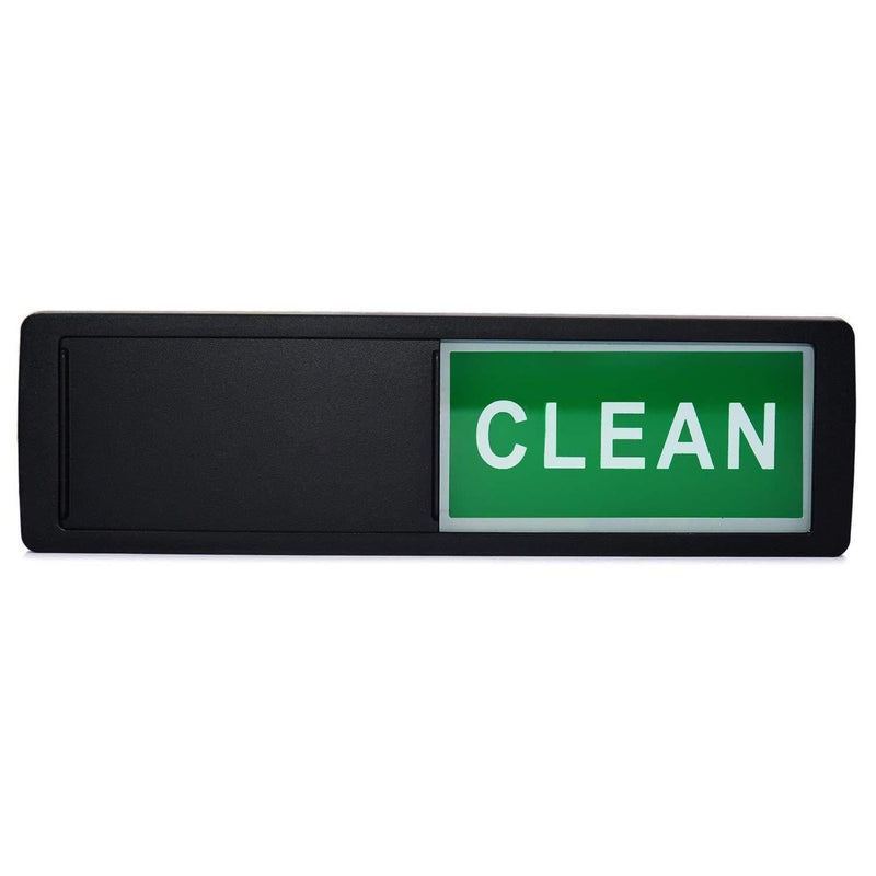  [AUSTRALIA] - JINSHUN Dishwasher Magnet Clean Dirty Sign Non-Scratching Magnet and 3M Adhesive Stickers Shows You Dishes are Clean or Dirty (Black) Black