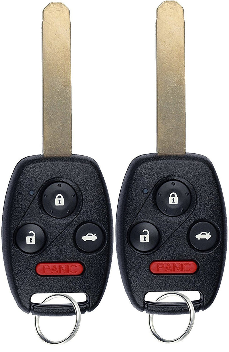  [AUSTRALIA] - Pack of 2 Remote Key Fobs Mushan 1 Pair Replacement Key for Honda Accord Element Uncut Key Fits for 2003 2004 2005 2006 2007 Accord,Honda 2010 Element,OUCG8D-380H-A