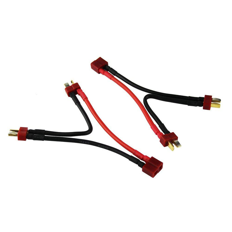 OliYin 2pcs Deans 2-Male to 1-Female Series Connector Adapter Double Voltage LiPo 14awg 3.93"(Pack of 2) - LeoForward Australia