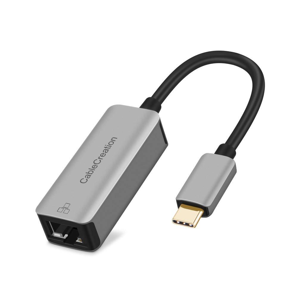 USB C to Ethernet Adapter, CableCreation Aluminum USB-C to RJ45 LAN Network Converter[Thunderbolt 3 Compatible], 10/100/1000 Mbps, for MacBook Pro 2019, iPad Pro, XPS, Chromebook, Galaxy S20/S10 1 Pack - LeoForward Australia