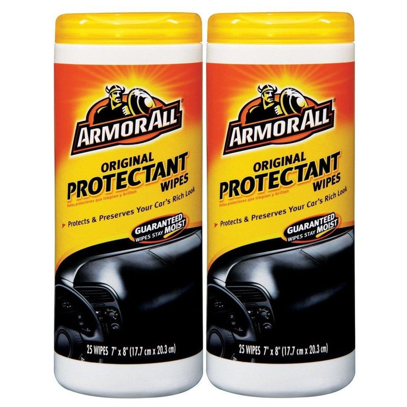  [AUSTRALIA] - Armor All Car Wipes, Original Protectant, 25 Count, (Pack Of 2)