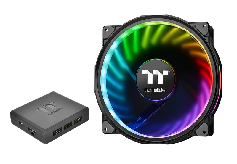  [AUSTRALIA] - Thermaltake Riing Plus 20 RGB TT Premium Edition w/Controller 200mm Software Enabled Circular 12 Addressable LEDs Sets (24 Addressable LEDs) 11 Blades RGB Riing Case/Radiator Fan CL-F069-PL20SW-A 1 Pack