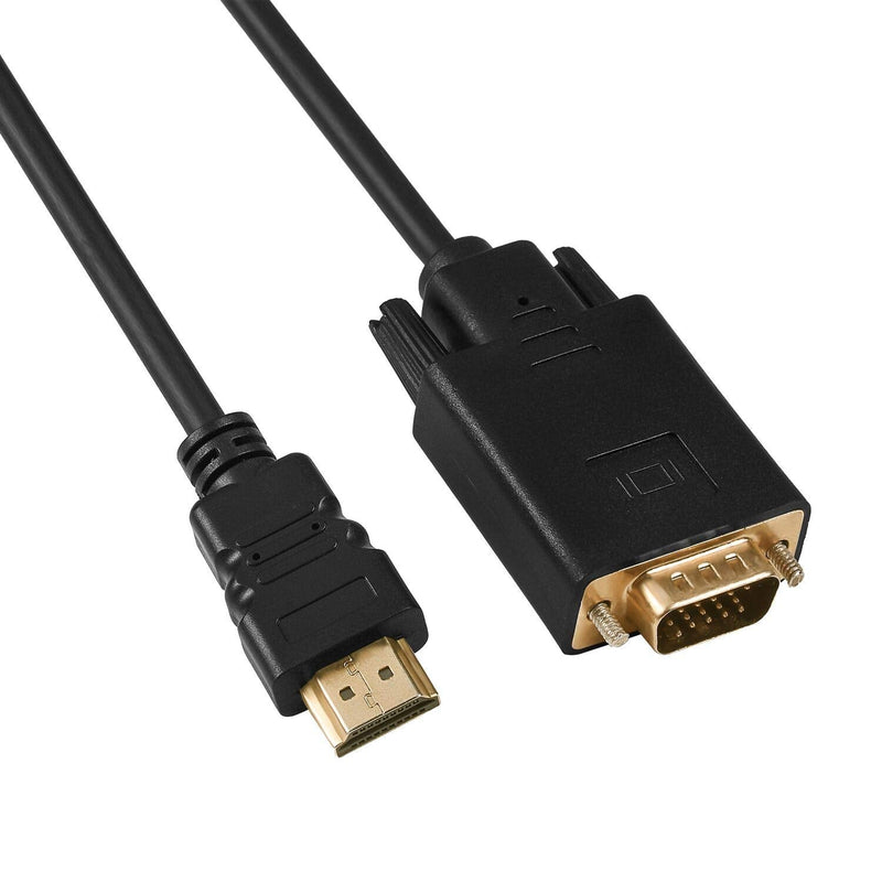  [AUSTRALIA] - HDMI to VGA Cable Gold-Plated Adapter 1080P HDMI Male to VGA Male Active Video Converter Cord (6 Feet/1.8 Meters) HDMI to VGA Cable 1 Pack