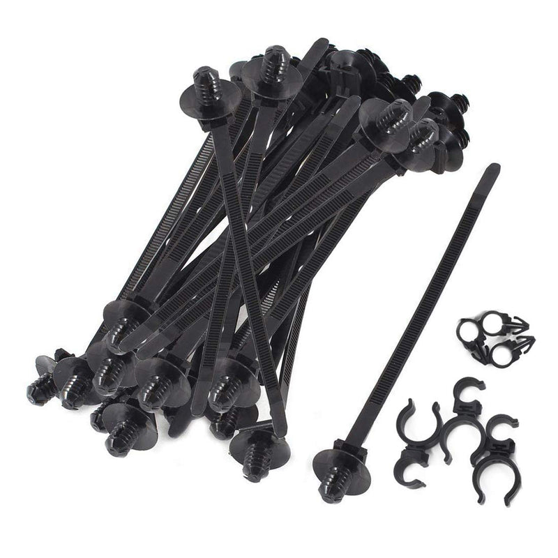  [AUSTRALIA] - S SYDIEN 50Pcs Black Fir Tree Nylon Push Mount Cable Zip Tie 8.3"x0.18" 210mm(50Pcs)