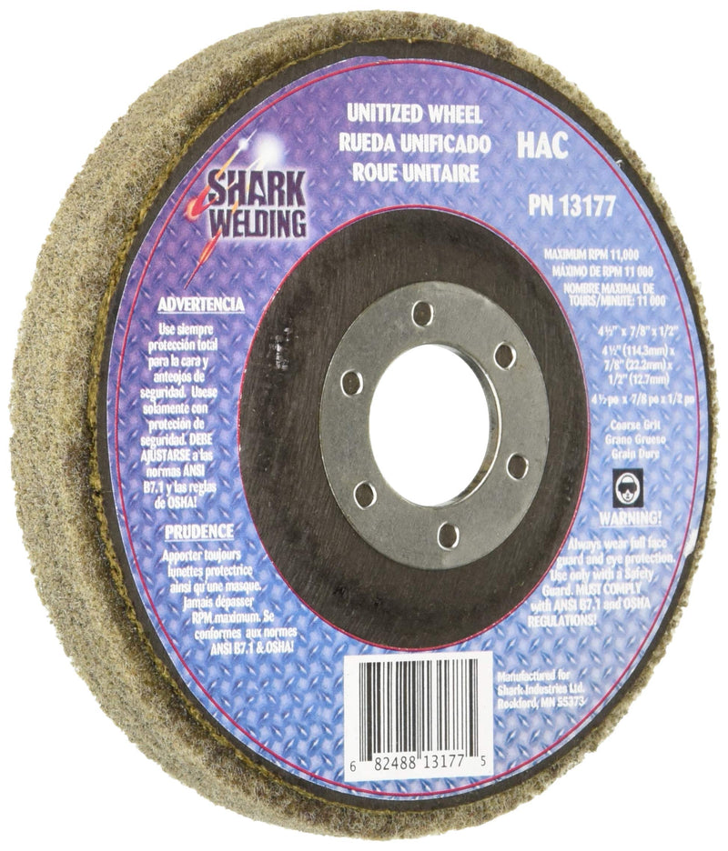  [AUSTRALIA] - Shark 13177 Unitized Wheel Medium Aluminum Oxide, 4.5" Coarse Grit