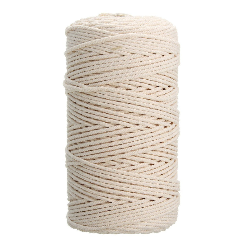  [AUSTRALIA] - Gold Cloud 100% Natural cotton Twisted Rope 1/25, 1/12, 1/8 inch width 328, 656 Feet length (2mm(1/12 Inch) 656 Feet) 2mm(1/12 Inch) * 656 Feet