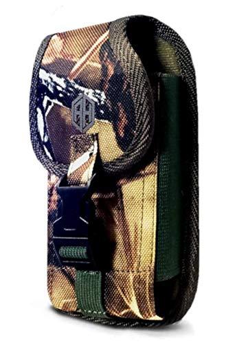 AH Military Grade Hunting Tree Camo Pouch for Flip Cell Phone Holster Carrier Holder Clip Nylon Belt Compatible with Palm Phone Gusto 3 Cadence, DuraXTP, Jitterbug & Most FLIP Phones, Insulin Pump Large Vertical Flip Phone Camo - LeoForward Australia