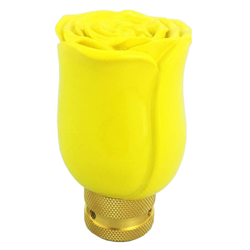  [AUSTRALIA] - Bashineng Yellow Rose Car Auto Stick Shift Nobs, Flower Gear Shifter Knob Fit Most Manual Automatic Truck SUV Cars