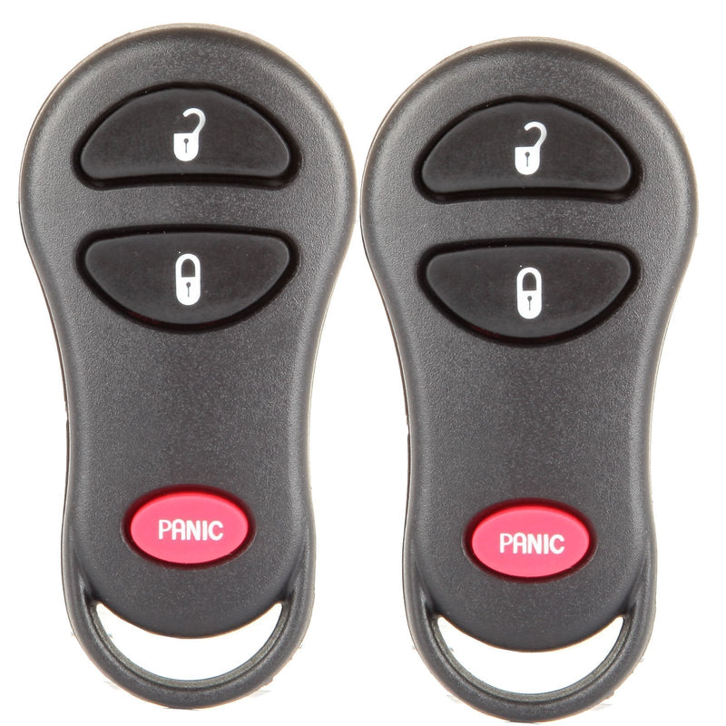  [AUSTRALIA] - cciyu Replacement Keyless Entry Remote Car Key Fob Clicker Transmitter Alarm 2 X 3 Buttons Replacement fit for Chrysle/Dodge/Plymouth GQ43VT17T