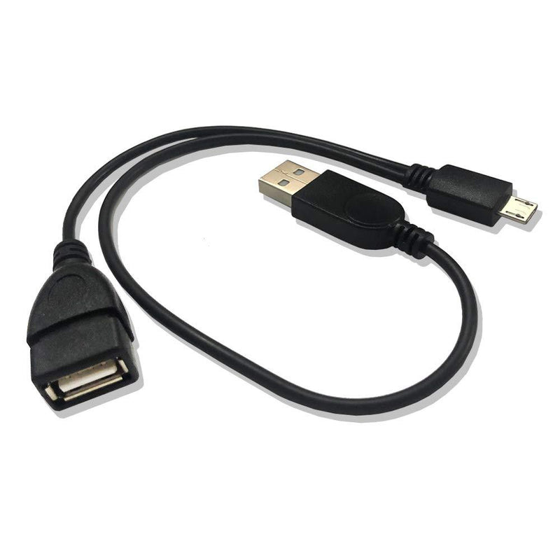 AuviPal 2-in-1 Micro USB to USB Adapter (OTG Cable + TV's USB Power Cable) - Black Pack of 1 - LeoForward Australia