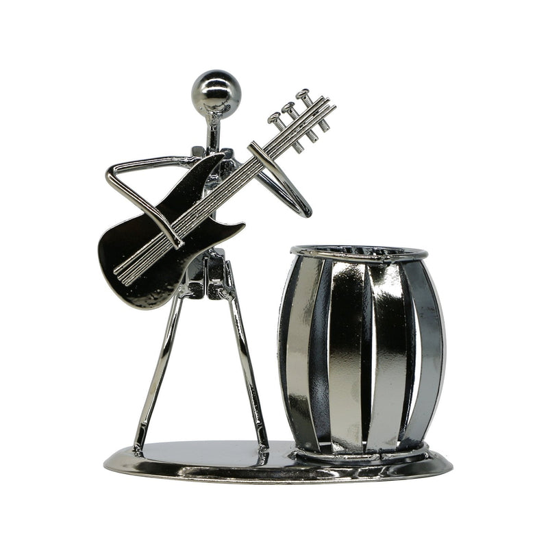 Guitar Pen Holder Creative Desktop Accessories Multipurpose Metal Desk Pencil Holder For Gifts, Kids, Students, and Office Stationary - LeoForward Australia