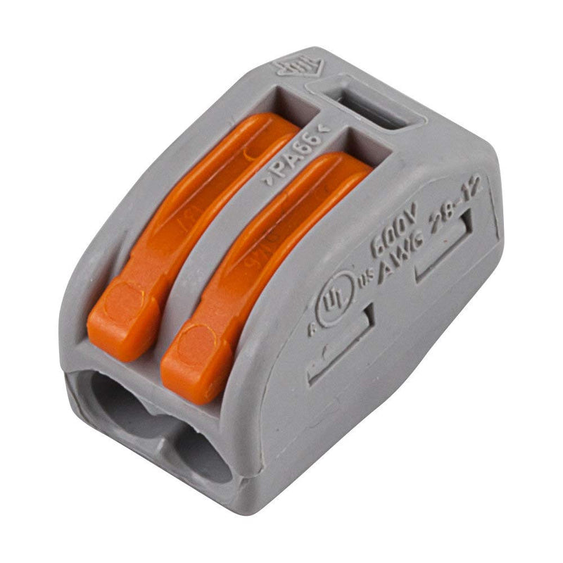  [AUSTRALIA] - Wago 222-412 LEVER-NUTS 2 Conductor Compact Connectors 10 PK Pack of 10