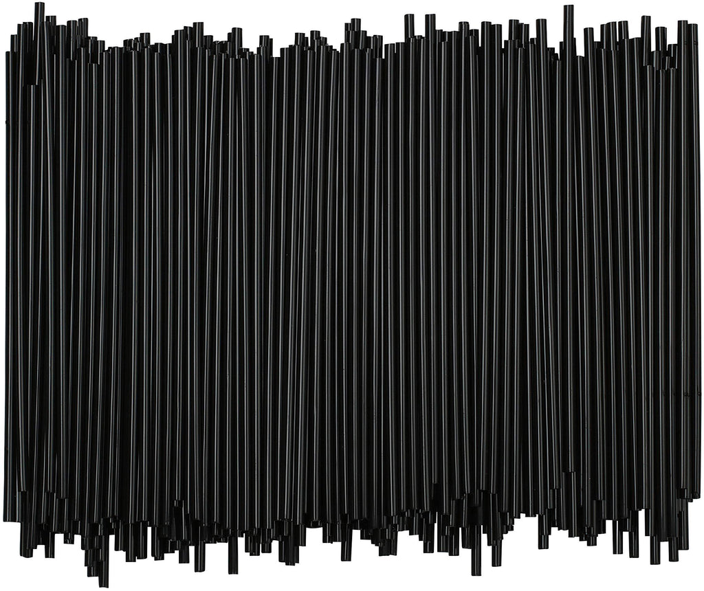  [AUSTRALIA] - Disposable Plastic Coffee Stirrer Straw - 5 Inch Sip Stir Stick (Black, 1,000) Black 1000