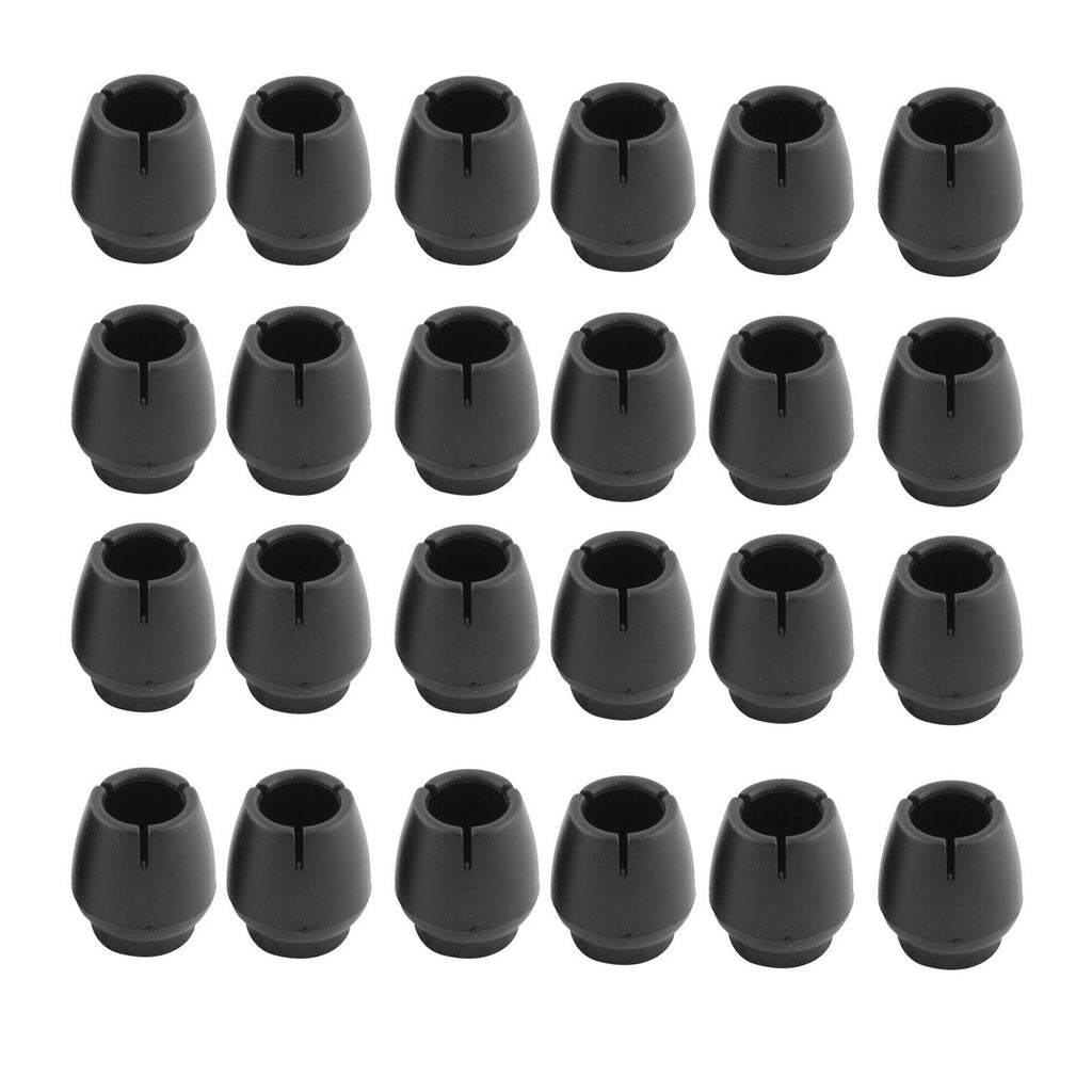  [AUSTRALIA] - Antrader 24pcs Silicone Black Furniture Pads with Felt Pads Floor Protectors Non-Slip Sofa Chair Table Glides Feet Caps Fit Round Diameter 4/9" to 5/8" (1.2-1.6cm) Round fit 0.47"-0.63"