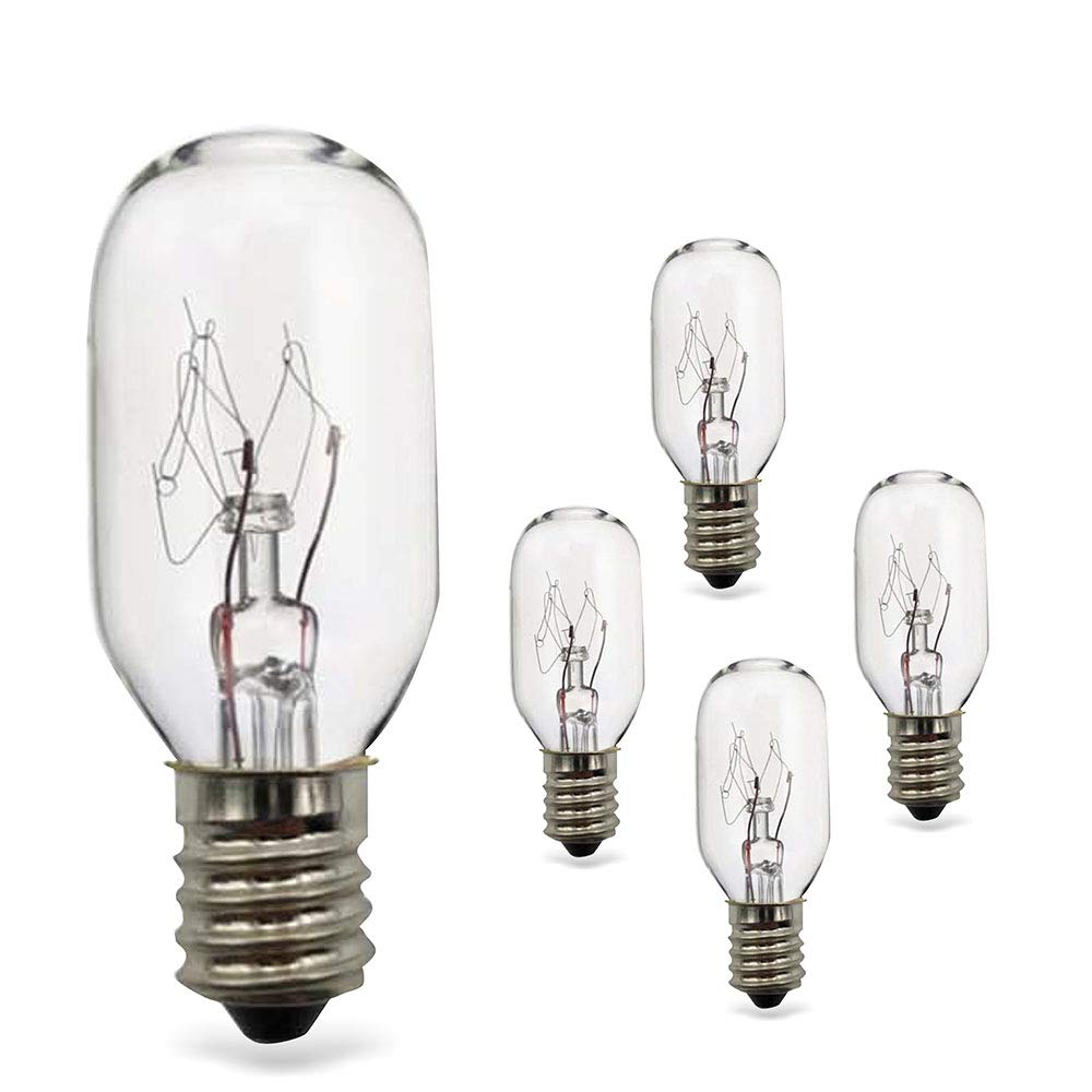  [AUSTRALIA] - 5 Pack 25Watt Himalayan Salt Lamp Bulbs E12 Socket Incandescent Bulbs Salt Lamp Replacement Bulbs Pink-005