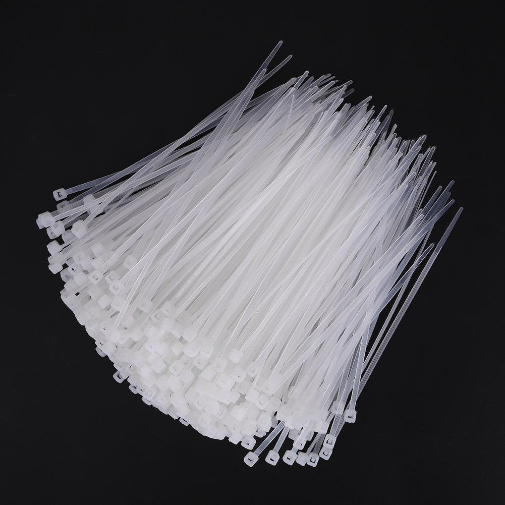  [AUSTRALIA] - 1000 Pcs Nylon Cable Ties with Self-Locking—White Zip Ties Heavy Duty—3.9/6 inch &0.12 inch Width for Home Office Garage Workshop(3x100) 3x100