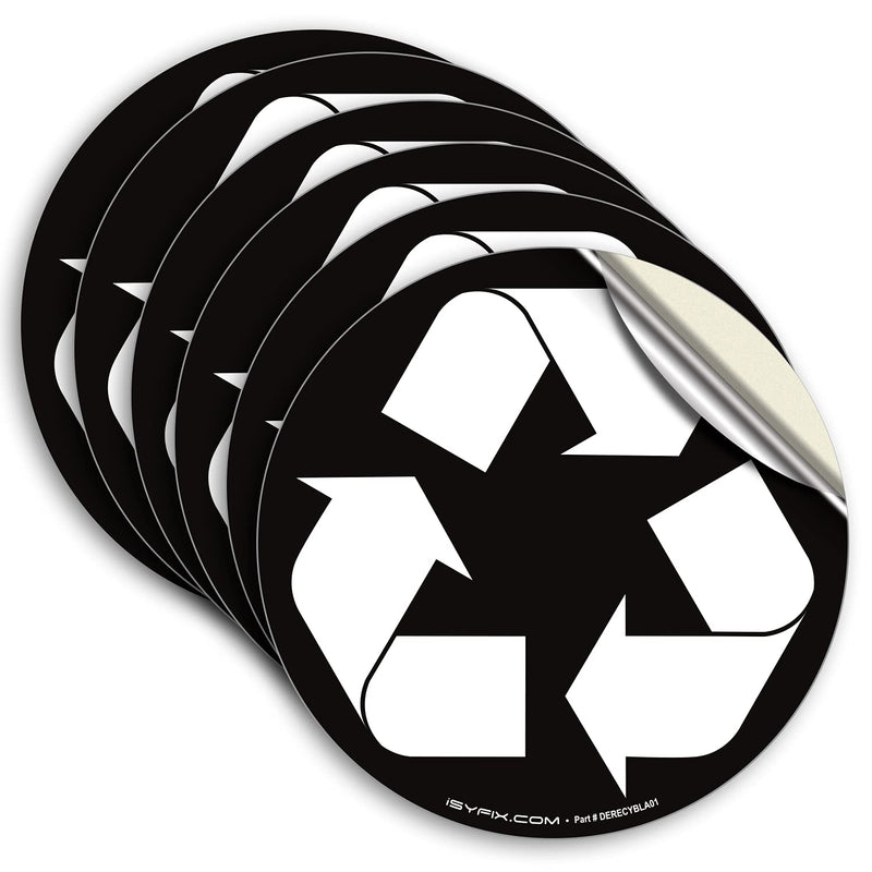  [AUSTRALIA] - iSYFIX Recycle Sticker for Trash Can Bins, Sign Decal - 6 pack 5 in – Premium Self-Adhesive Vinyl, Laminated for Weatherproof, UV Resistant, Encourage Recycling, Indoor and Outdoor.