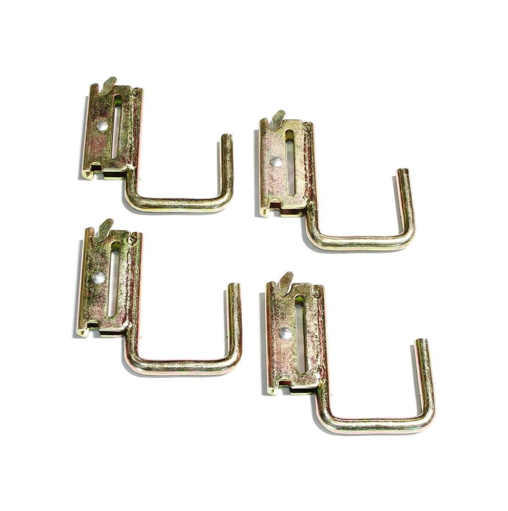  [AUSTRALIA] - (Pack of 4) E-Track Square JHook Tie Down Fitting System Trailer Flatbed Wire Rack