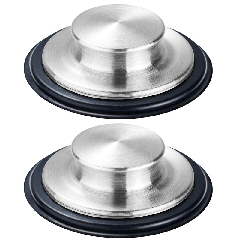  [AUSTRALIA] - 2PCS Kitchen Sink Stopper - Stainless Steel, Large Wide Rim 3.35" Diameter - Fengbao