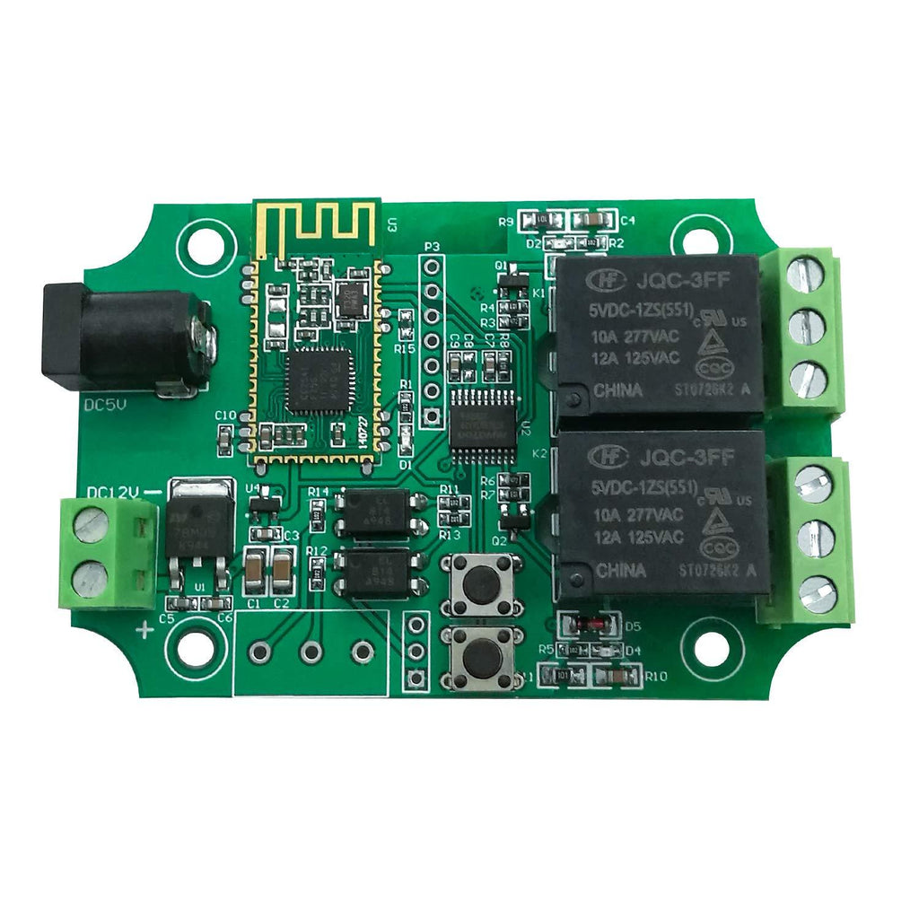 DSD TECH 2 Channels Bluetooth Relay Module for Remote Control Switch Compatible with iPhone and Android 4.3 - LeoForward Australia