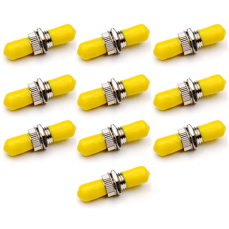 St Fiber Barrel Connector, TEZONG ST to ST Bulkhead Fiber Coupler Singlemode Multimode Simplex St Female Fiber Optical Cable Connectors Adapter 10Packs - LeoForward Australia