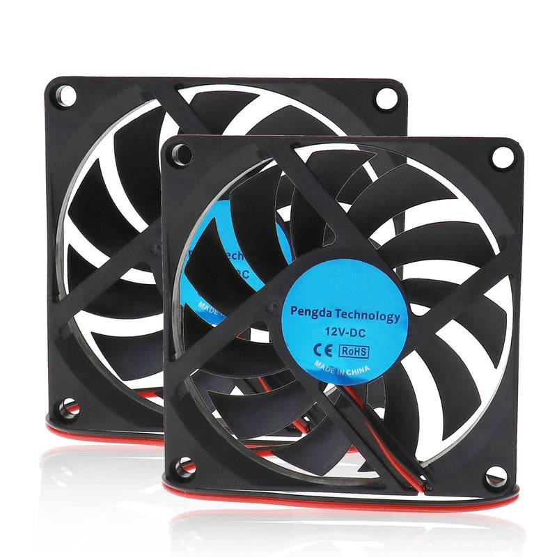  [AUSTRALIA] - SING F LTD 2X Standard Computer Fans PC Case Cooling Cooler Fans Brushless Silent 80x80x10mm DC 12V 2Pin