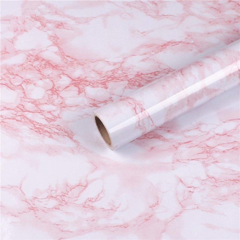  [AUSTRALIA] - practicalWs 11.8''×118'' Pink Marble Contact Paper Peel and Stick Countertops Self-Adhesive Vinyl Waterproof Wallpaper Great As Cabinets Drawer Shelf Wall Crafts Wall Paper Decorations 11.8''×118''