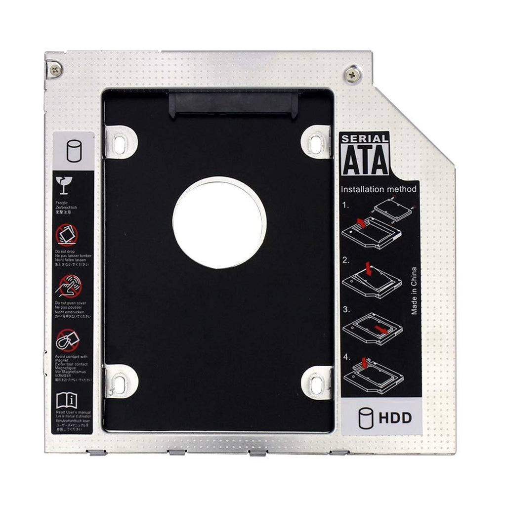 XT-XINTE 9mm SATA 3.0 Interface 2.5 Inch Hard Drive Bracket SDD Adapter Optibay HDD Caddy DVD CD-ROM Enclosure Adapter Case for Laptop PC - LeoForward Australia