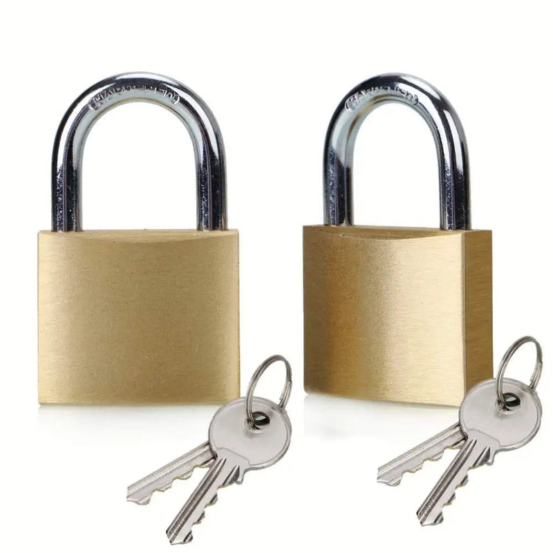  [AUSTRALIA] - ABRAFOX Lock Solid Brass Keyed Different Padlock-（1-9/16 inch 40mm)2pack 2-pack