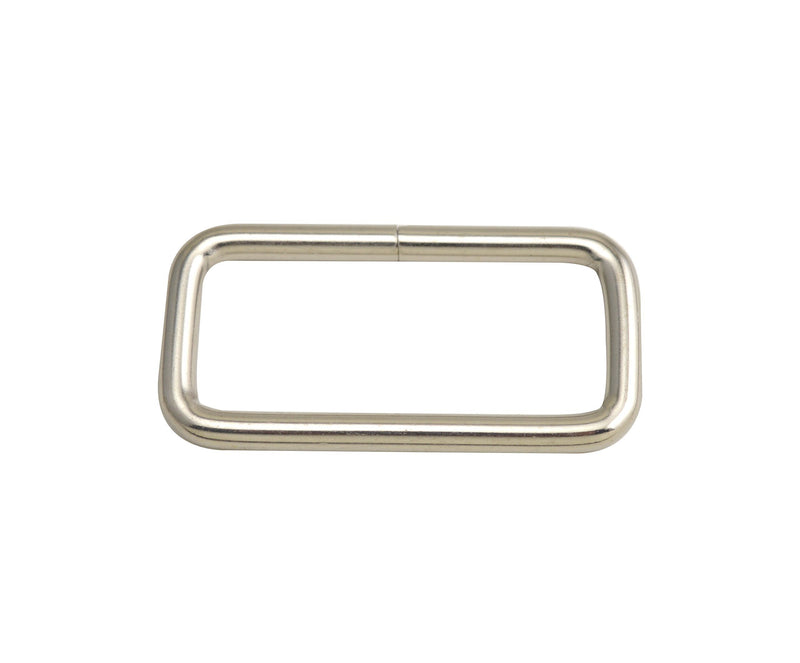  [AUSTRALIA] - Wuuycoky 2" Inner Length Silvery Rectangle Rings Loop Ring No Welded for Strap Webbing Belts Buckle Pack of 6 Inner length:2",Inner width:0.8",6Pcs