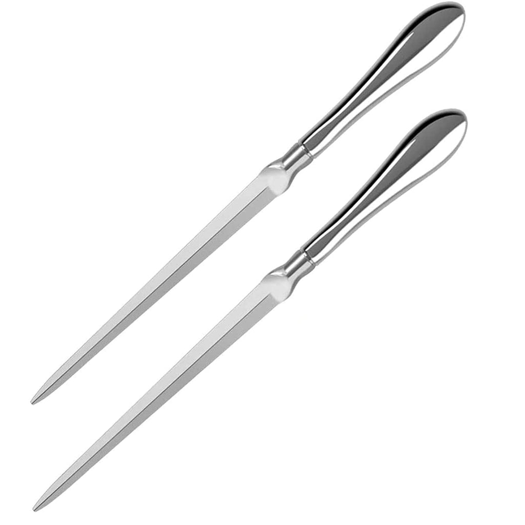  [AUSTRALIA] - 2 Pack Letter Opener, Envelope Open Slitter Metal Letter Opening Knife Silvery Hand Envelope Slitter for Home Office Supplies (9 Inch)