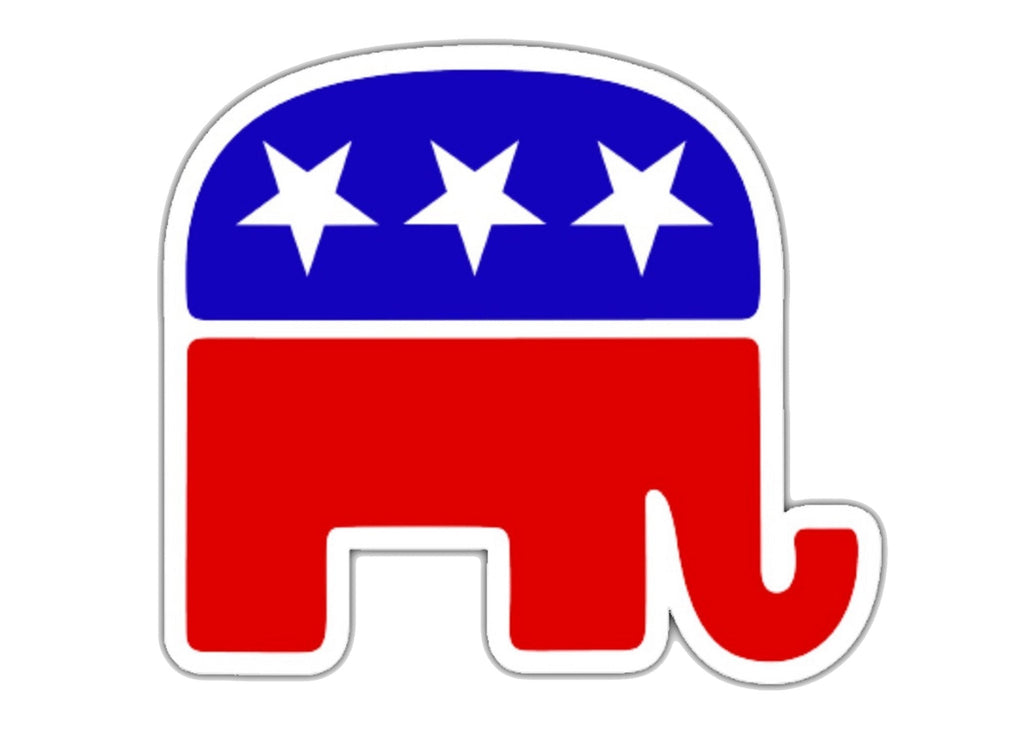  [AUSTRALIA] - Republican Elephant Sticker RNC Logo Election Bumper Sticker Car Decal Conservative (3 Inch)