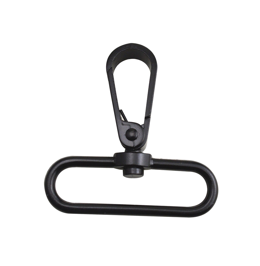  [AUSTRALIA] - Wuuycoky Black 2" Inner Diameter Oval Ring Large Flat Buckle Lobster Clasps Swivel Snap Hooks Pack of 4 LEN:2.4",oval ring inner Diam:2",4Pcs