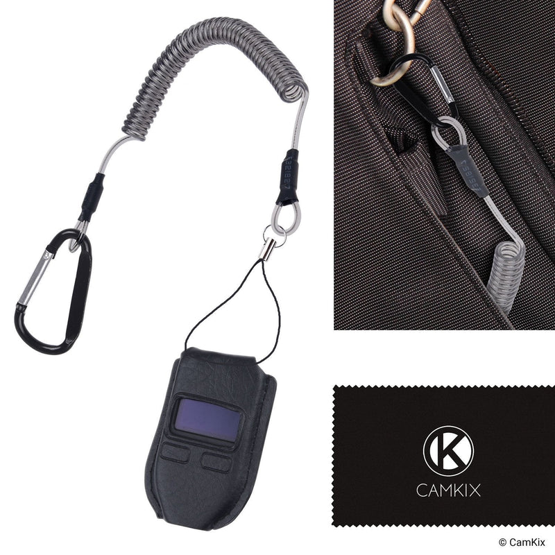 Protection Kit for Trezor One Bitcoin/Cryptocurrency Wallet - Coiled Cord with Carabiner and Small Clip Hook to Protect Against Loss - Precision Cut Protective Sleeve - Durable Faux Leather Tether Kit for Trezor One - LeoForward Australia