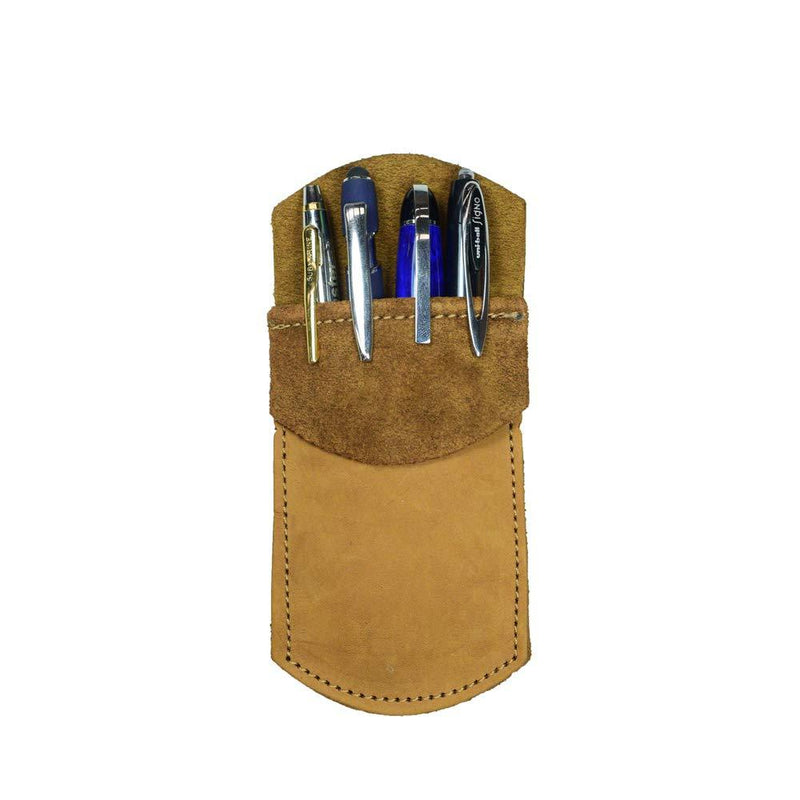 Hide & Drink, Durable Leather Pocket Protector/Pencil Pouch/Office & Work Essentials Pen Holder, Handmade Includes 101 Year Warranty :: Old Tobacco - LeoForward Australia