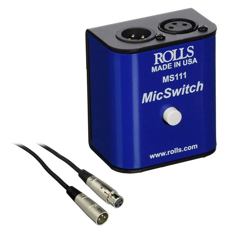  [AUSTRALIA] - Rolls MS111 Mic Switch Latching or Momentary Microphone Mute Switch with SM Series XLR Microphone Cable -6'
