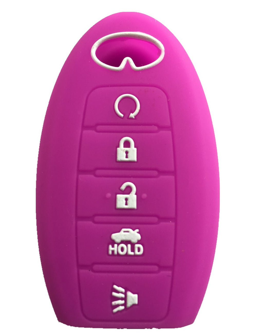  [AUSTRALIA] - Rpkey Silicone Keyless Entry Remote Control Key Fob Cover Case protector For Infiniti g35 qx56 fx35 q50 g37 m35 qx60 i35 qx80 q60 qx30 for 5 buttons（Violet）S180144014
