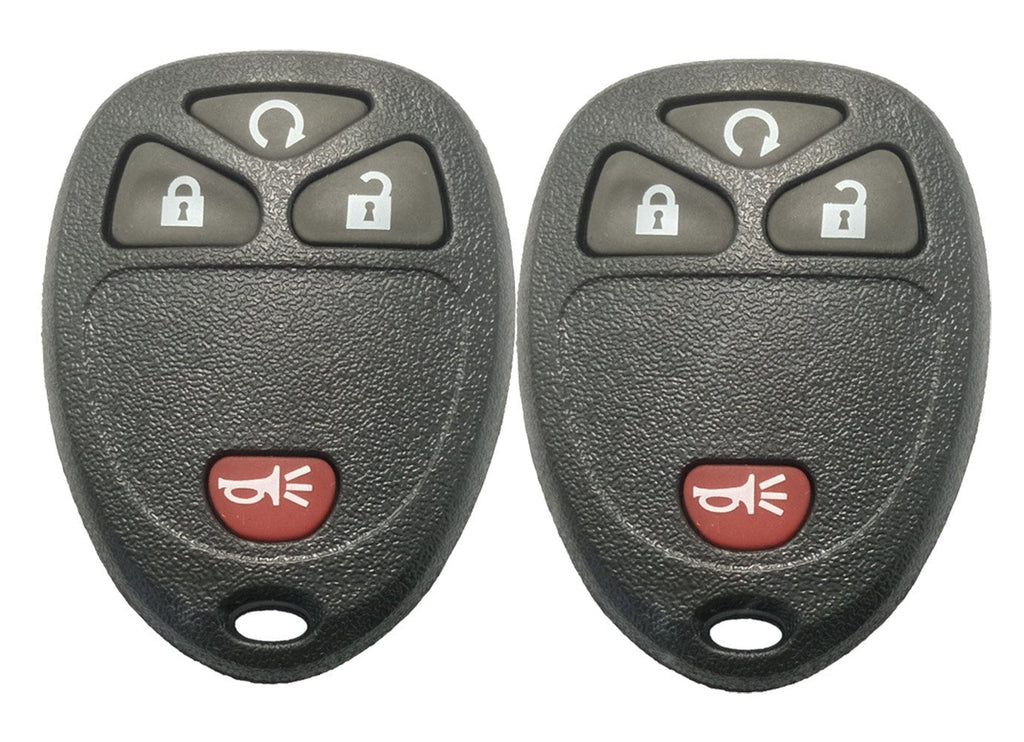  [AUSTRALIA] - Keyless Entry Remote Car Key Fob Shell Case for GM GMC Chevrolet Chevy Buick 4 Buttons Replacement with Button Pad (2 Key Shell) 2 Key Shell