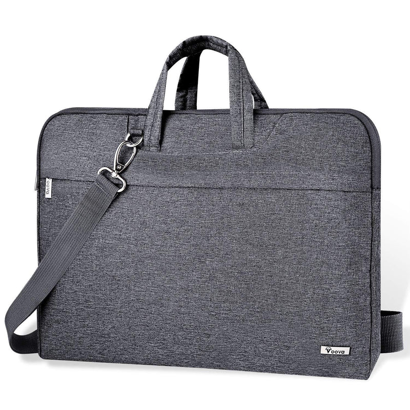 Voova Laptop Bag 17 17.3 inch Water-resistant Laptop Sleeve Case with Shoulder Straps & Handle/Notebook Computer Case Briefcase Compatible with MacBook/Acer/Asus/Hp, Grey 17-17.3 In - LeoForward Australia