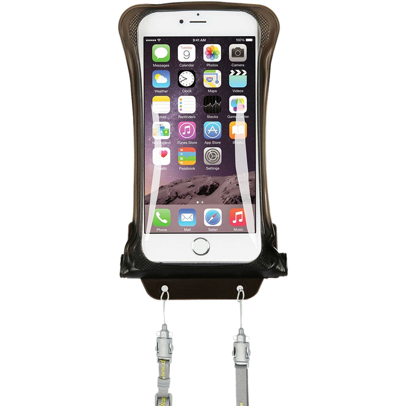  [AUSTRALIA] - AquaVault 100% Waterproof Floating Smart Phone Case & Money Pouch, Fits All Phones, Made from Premium Heavy Duty PVC for Added Drop Protection, Includes Adjustable Neck Strap Black