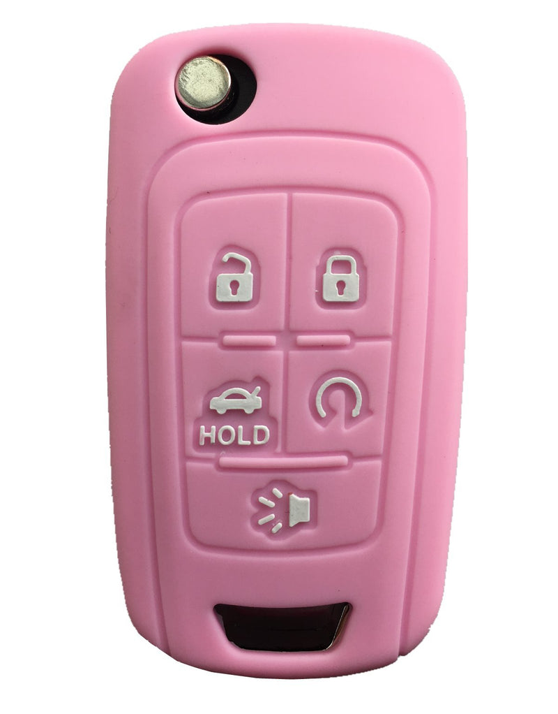  [AUSTRALIA] - Rpkey Silicone Keyless Entry Remote Control Key Fob Cover Case protector For Chevrolet Camaro Cruze Limited Equinox Impala Limited Malibu Malibu Limited Sonic（Pink）OHT01060512 13504199 13500221