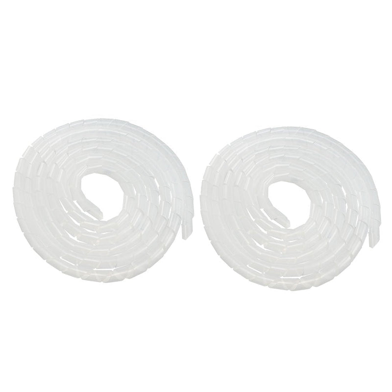  [AUSTRALIA] - uxcell 2pcs Spiral Wire Wrap Cable Wrap Cord 18mm x 11ft PE Polyethylene Tubing for Computer Cable