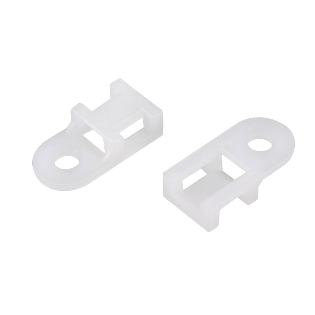  [AUSTRALIA] - uxcell Cable Tie Mount Base Saddle Type Wire Holder Nylon 5.2mm Hole Width White 30Pcs