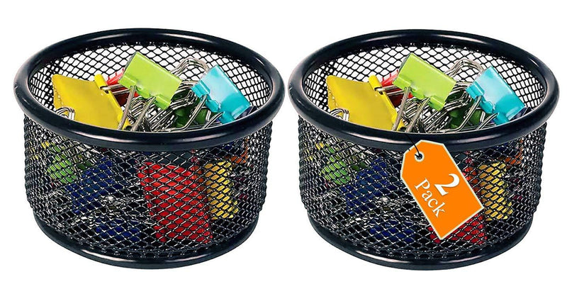 1InTheOffice Mesh Paper Clip Holder for Desk, Paperclip Holder (2 Pack) - LeoForward Australia