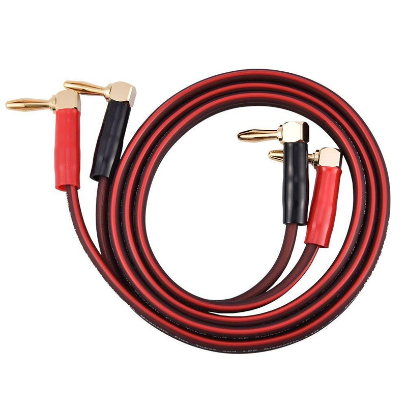 Zerone HI-FI Pure Copper Speaker Wire Right Angle L Type Banana Plugs Line Cable 3.2ft/5.9ft/9.8ft (Optional)(1 meter) 1 meter - LeoForward Australia