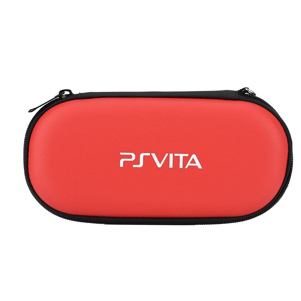  [AUSTRALIA] - fosa Protective Hard Carrying Case Cover Pouch Portable Travel Organizer Bag for Sony PS Vita, Shockproof Playstation Vita Travel Pouch(Red)