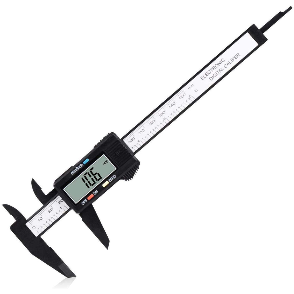  [AUSTRALIA] - Digital Caliper, Adoric 0-6" Calipers Measuring Tool - Electronic Micrometer Caliper with Large LCD Screen, Auto-off Feature, Inch and Millimeter Conversion 6" Black